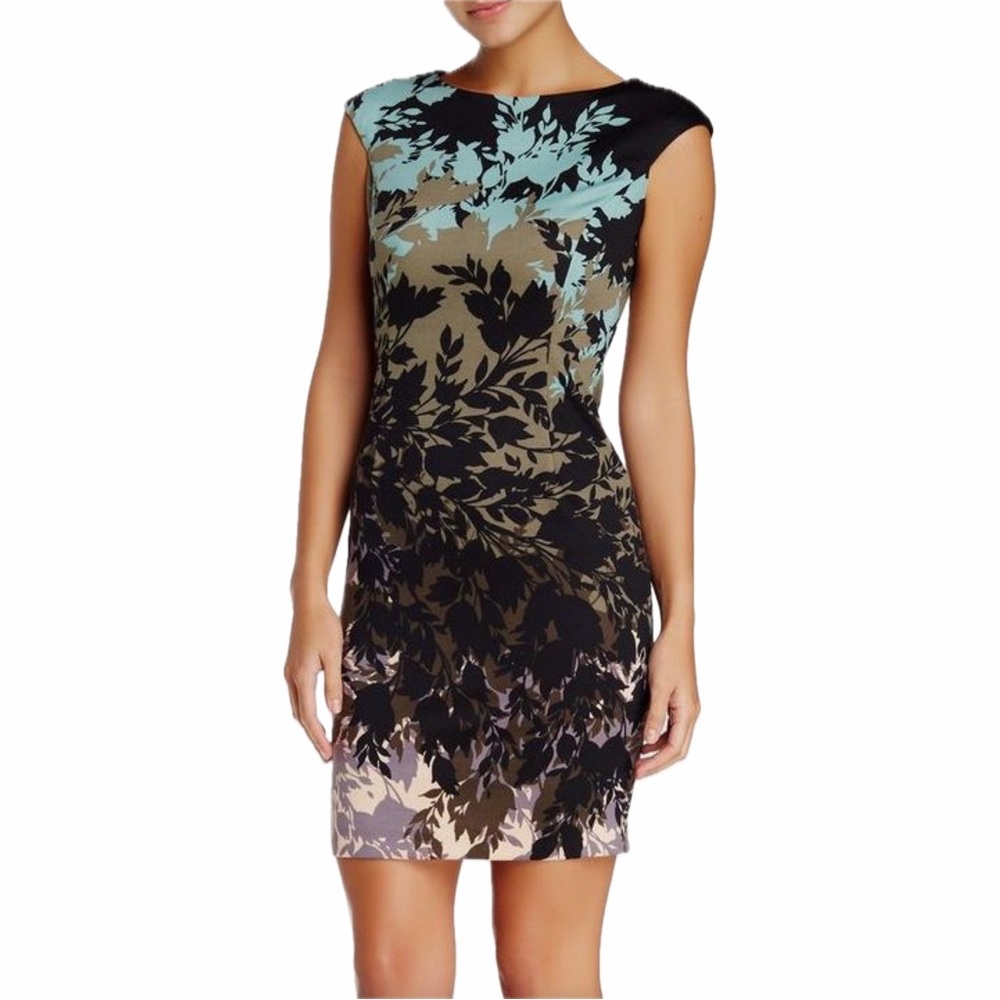 London Times Floral Sheath Dress